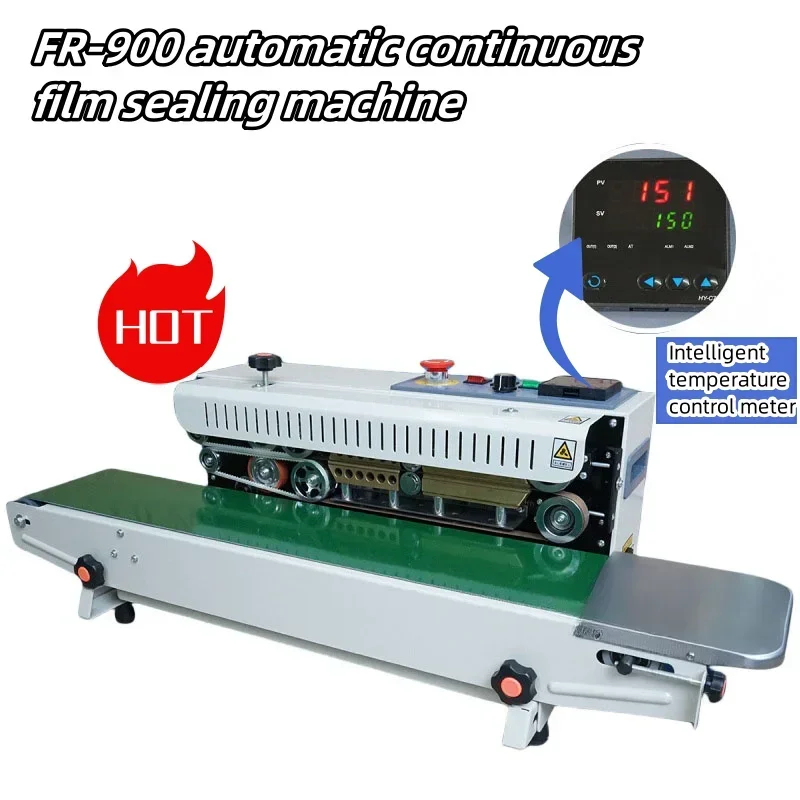 Food bags continuous sealing machine automatic plastic film packing machine Additional sealer equipment printing date FR-900 fac