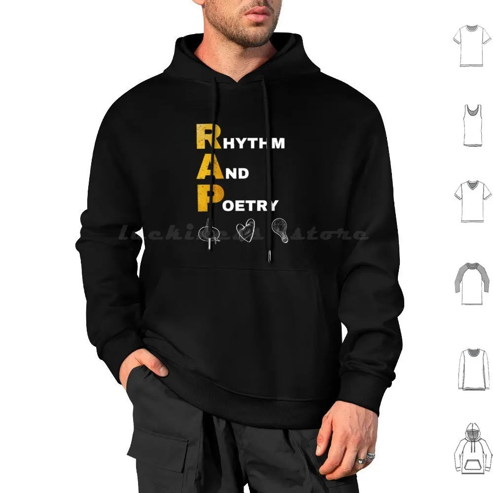 Rhythm And Poetry Hoodie cotton Long Sleeve Rap Hip Hop Music Urban Culture Lyrical Flow Street Art Graffiti