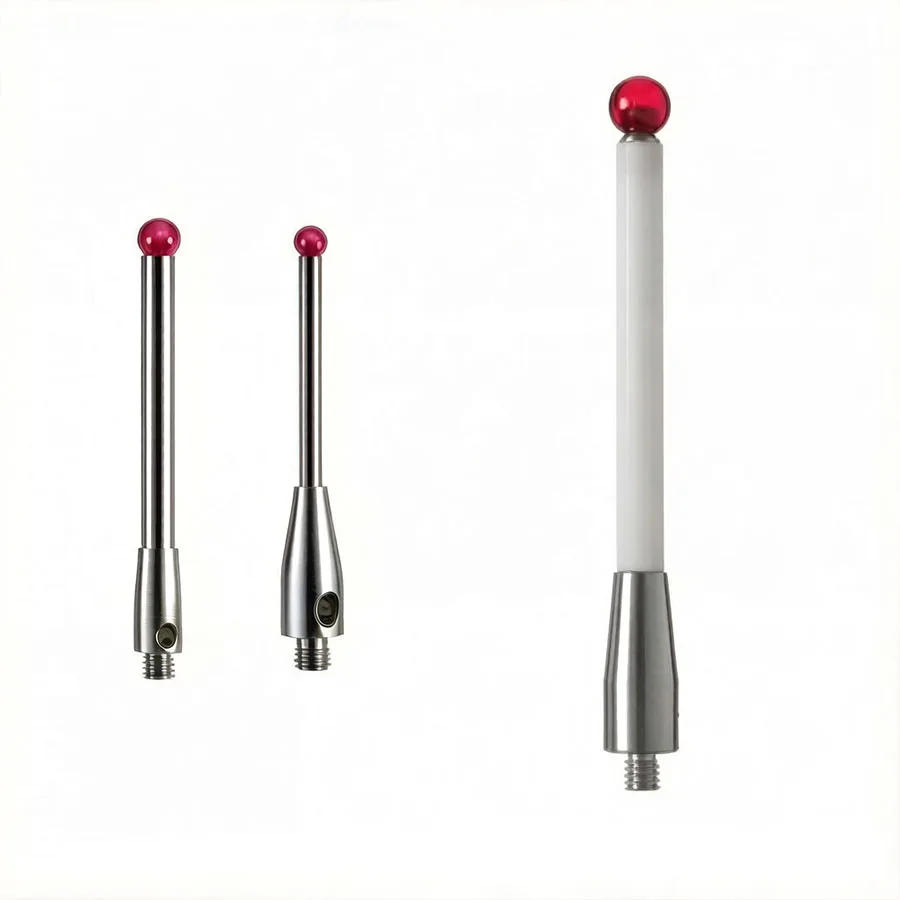 Three coordinate hard alloy steel flat ceramic extension rod M4 dental machine probe, measuring needle, ruby needle