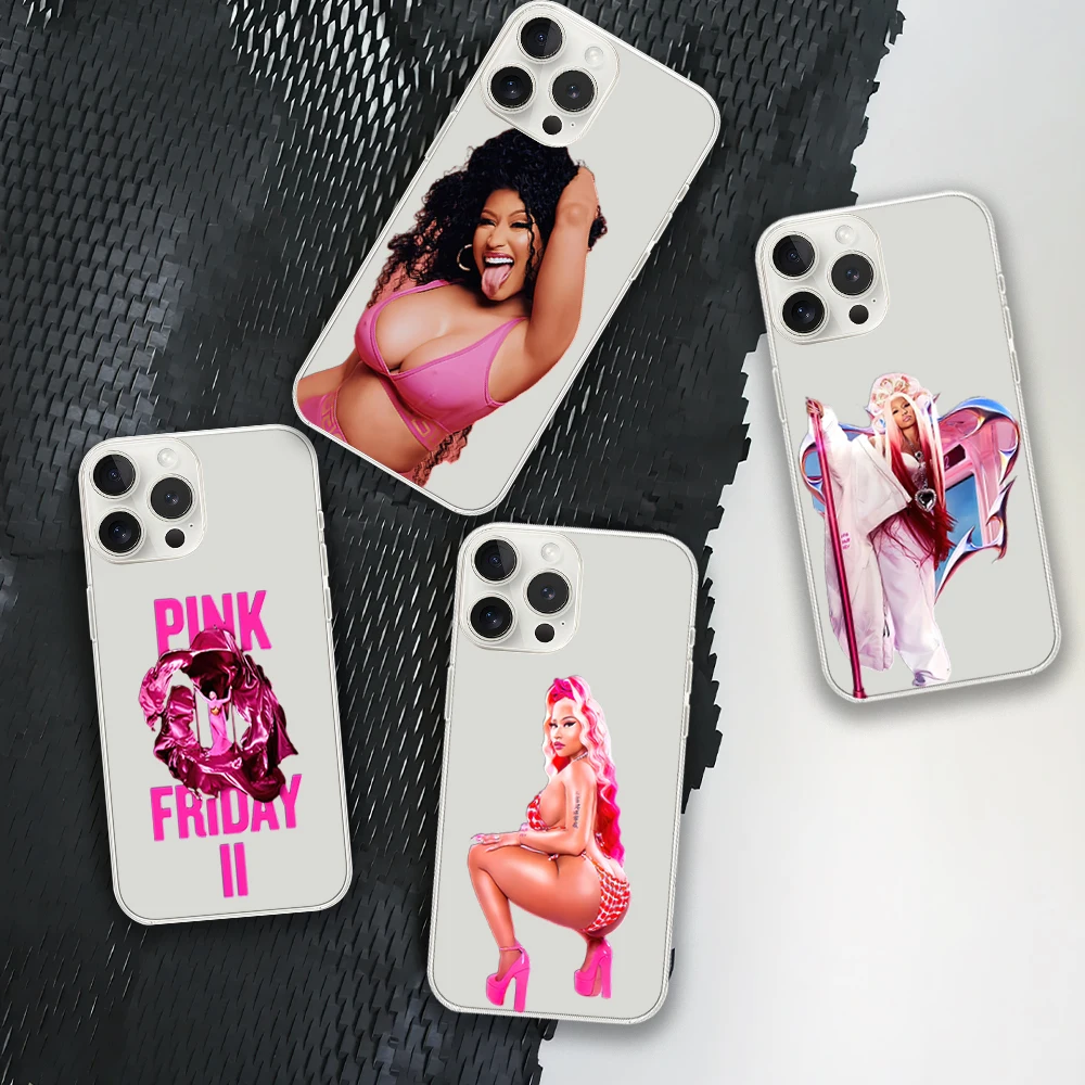 Rapper N-Nicki M-Minaj Phone Case for iPhone 12 11 13 14 15 16 Max Pro Plus Transparent Soft Shell