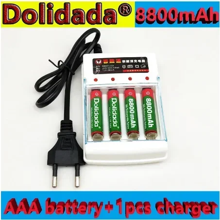 Akumulator AAA 1,5 V 8800 mAh, Pour Télécommande, Lampe Jouet + 1 Chargeur À 4 Cellules, Nouveauté