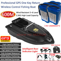 Professional One Key Return 600M 16GPS Wireless Control Fishing Boat 1.5KG Load Cruise Control High Speed Electric RC Bait Boat