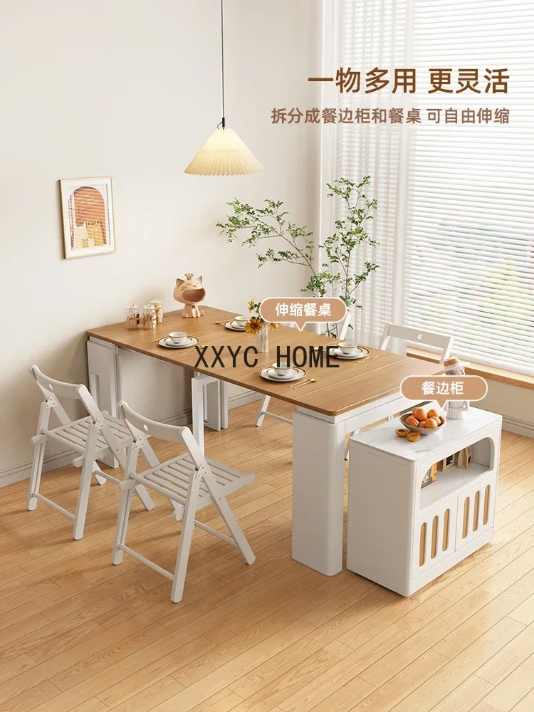 

Folding Dining Table Sideboard Cabinet Integrated Small Apartment