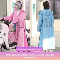 1PCS  EVA Raincoat Thickened Extended Full-Body Waterproof Electric Bike Riding Rain Cape High-Quality EVA Outdoor Cycling Use