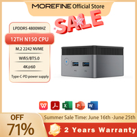 MOREFINE M6S Mini PC Intel 12th Gen CPU N150 12G LPDDR5 512GB NVME Window11PRO Gamer Desktop Computer Mini Pc Gaming WIFI5 BT5.0