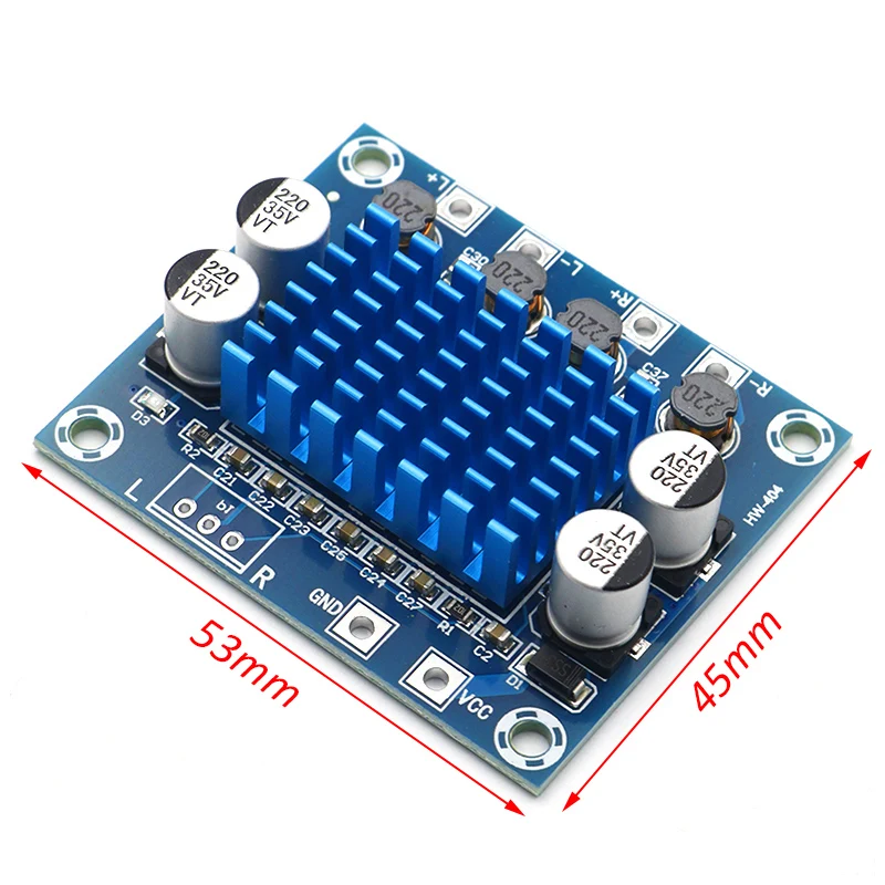 XH-A232 30W+30W Dual Channel Digital Stereo Audio Power Amplifier Board 12V 24V Amplifier Board 8-26V DC Audio Amplifier Board