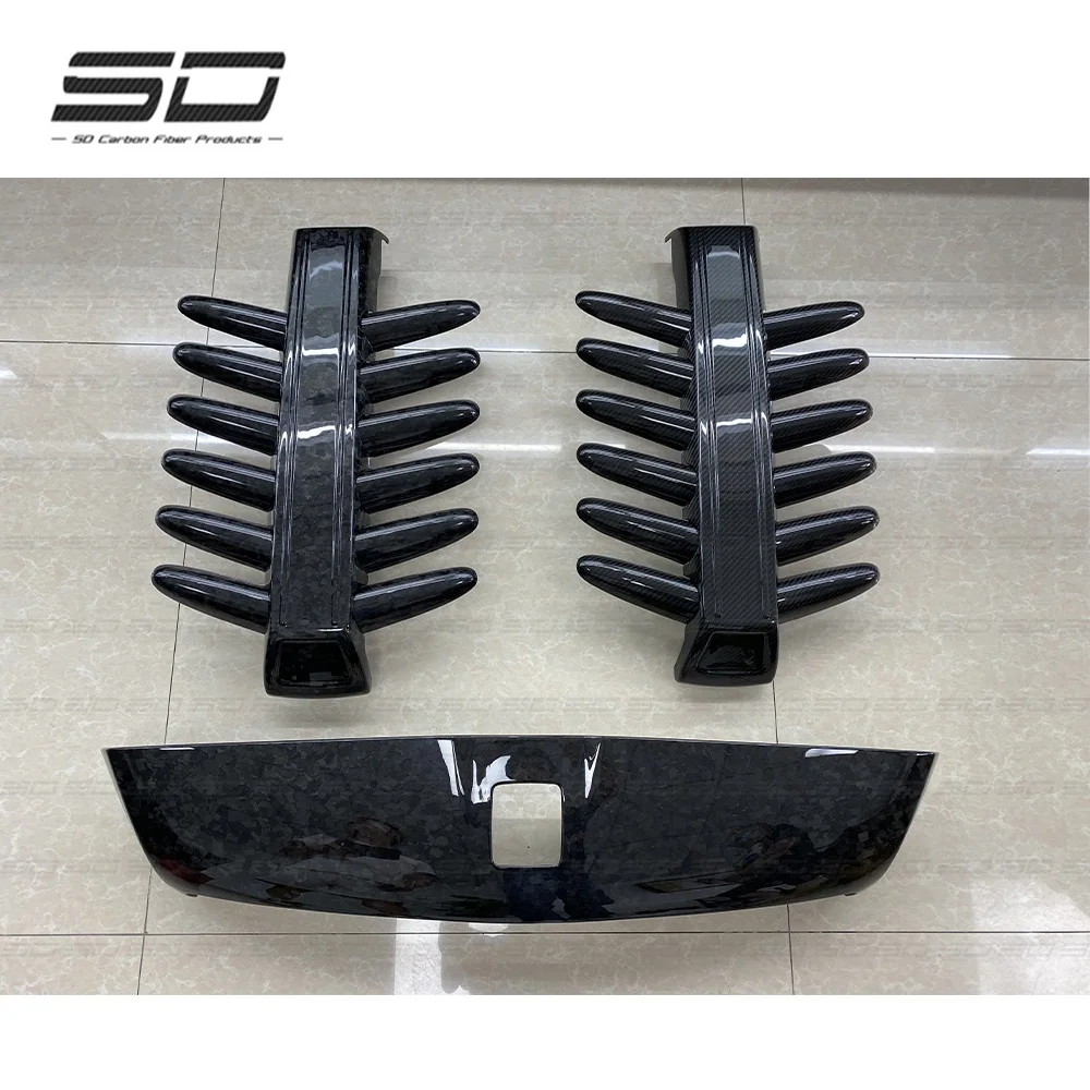 MSY Style  Dry Carbon Fiber  Car Accessories Front Engine Cover Front Grill Frame for RR Cullinan
