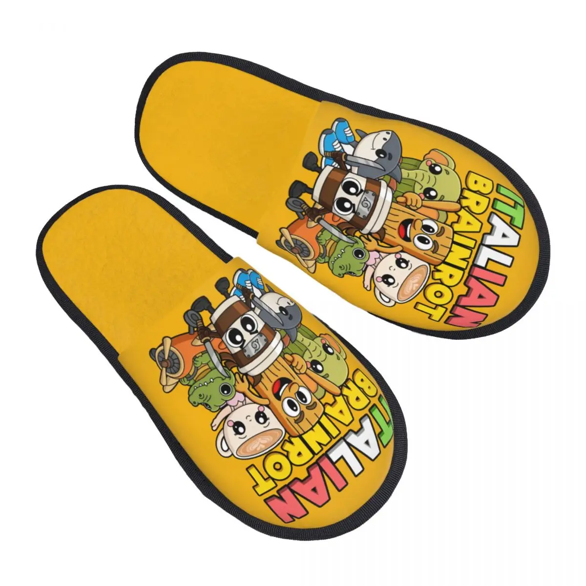 

Пользовательские итальянские тапочки из пены с эффектом памяти, женские мягкие теплые домашние тапочки с героями мультфильмов и животных