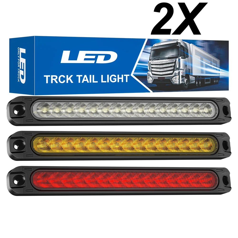 2X 12V 24V Led Side Marker Light Truck Clearance Lamp Trailer Tractor Lorry Warning Parking Constant/Streamer/Strobe Tail Lights