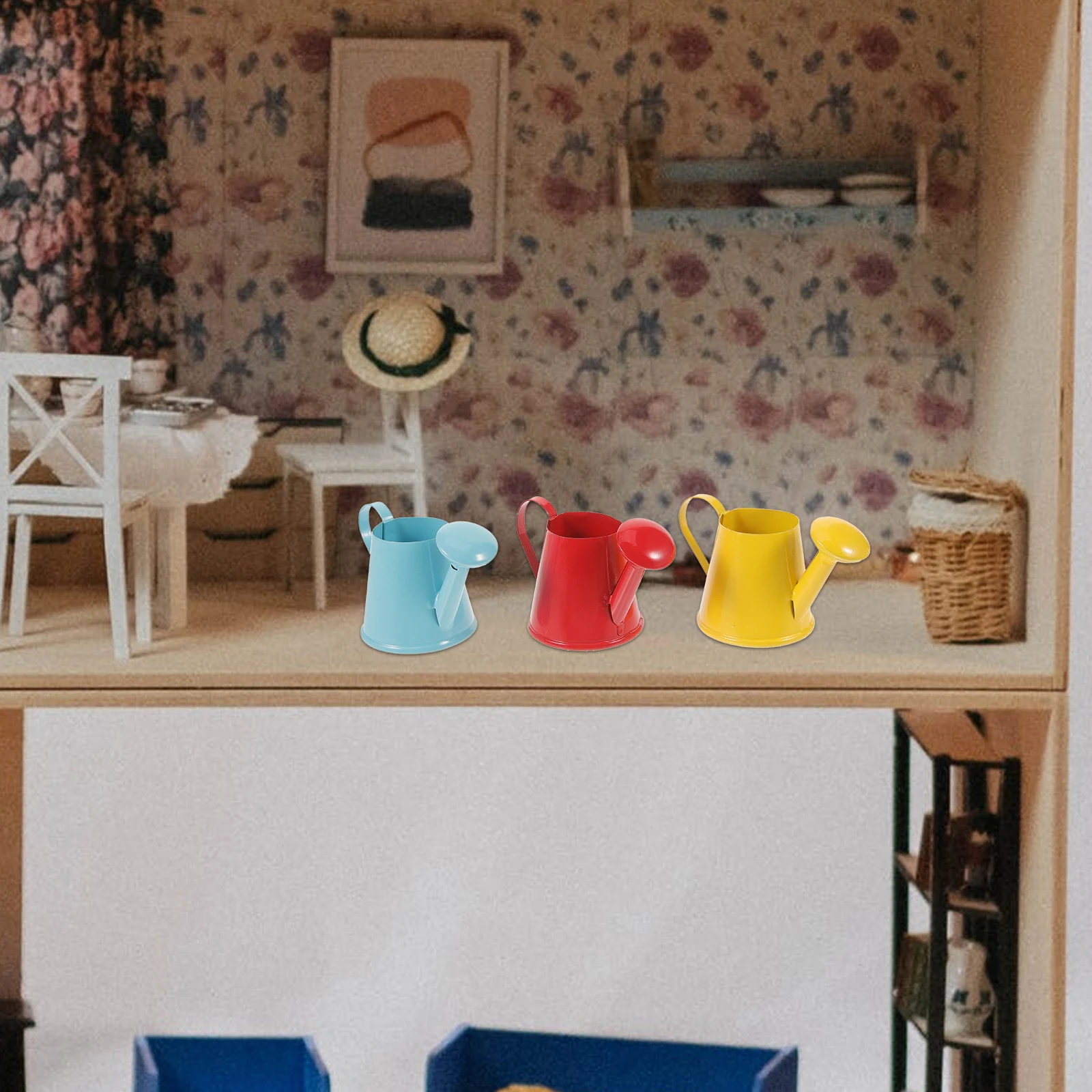 

6pcs Miniature Watering Cans Small Kettles Garden Bucket Pots Children White Purple Red Yellow Leak Proof Easy