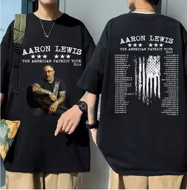 Aaron Lewis The American Patriot Tour 2024 Shirt Aaron Lewis 2024 Concert Shirt