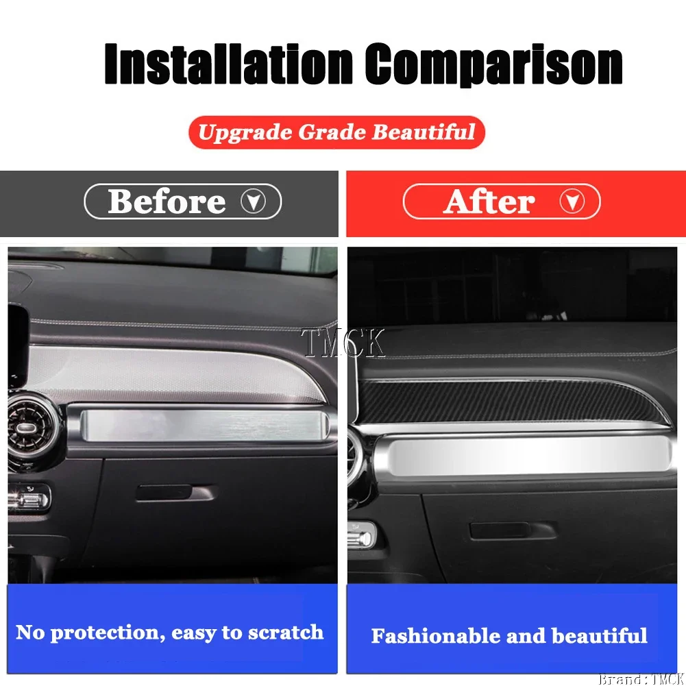 For Mercedes Benz GLB Class X247 GLB180 GLB200 GLB220 GLB250 2020-2026 Car Accessories Center Console Dashboard Panel Trim Cover view 6