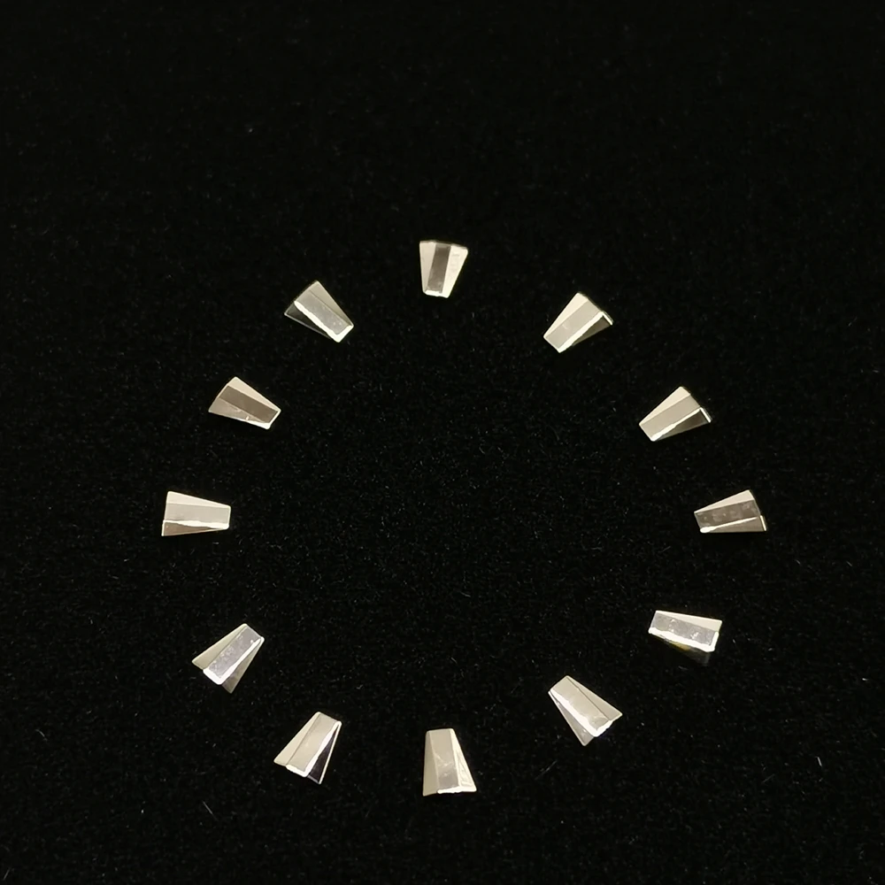 قرص ساعة معدني مع مؤشر ساعة ، لون فضي ، على شكل شبه منحدر (بدون لون) ، 1: x 2: