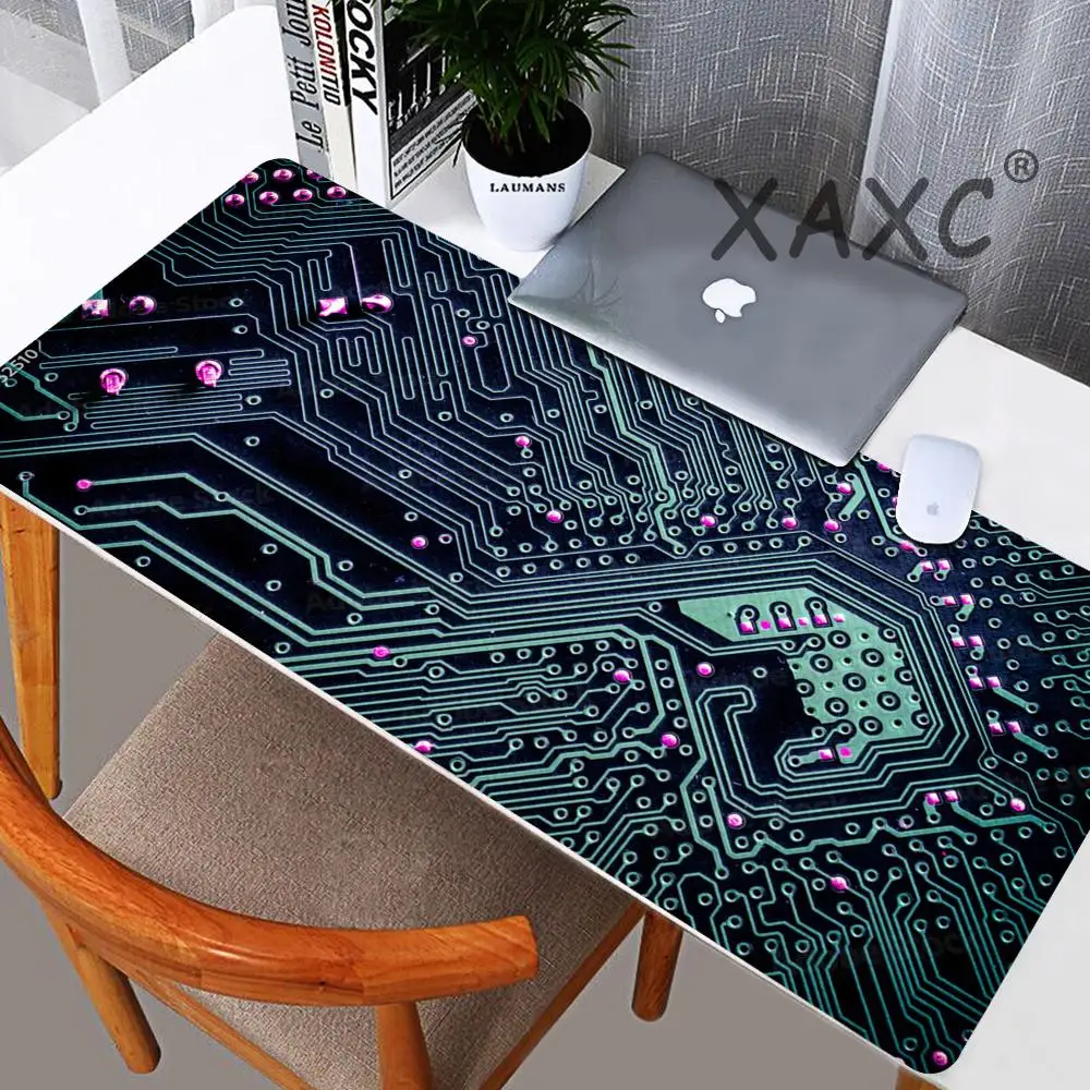 HYBXAXC Inside Motherboard Circuit Board Mouse Pad Gamer Mousepad Baby Bear Mouse Pad Large Natural Rubber Desk Rug PC Desk Mats