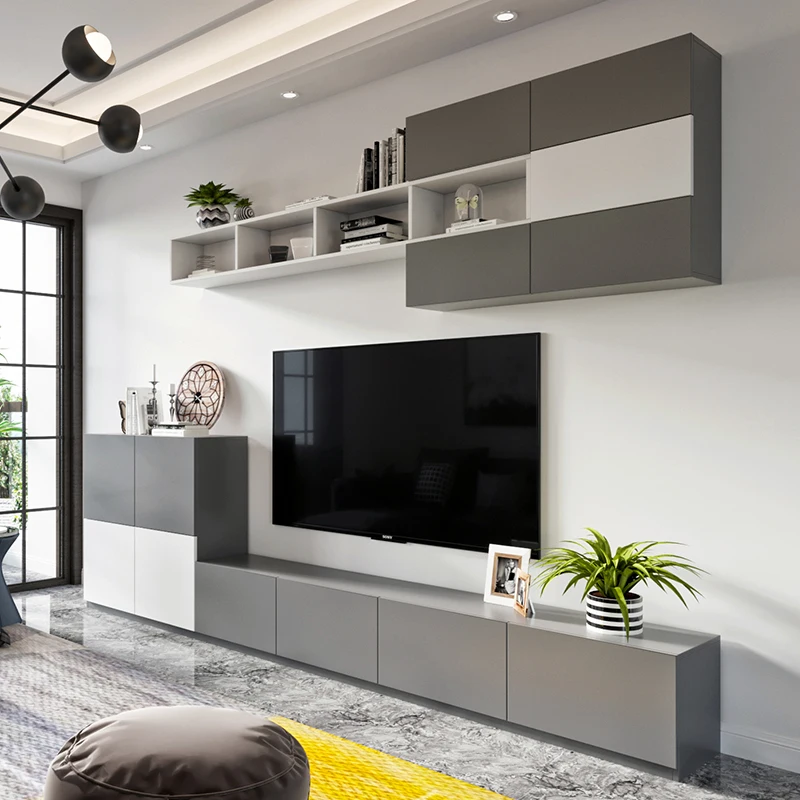 Modern minimalist home TV cabinet combination multifunctional storage