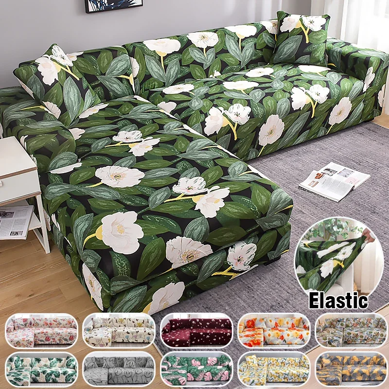 Stretch Couch Covers Soft All-inclusive Armchair Sofa Slipcover Fitted L-Shaped, Sectional, Chaise Sofa Cover 1/2/3/4 Seater 1pc