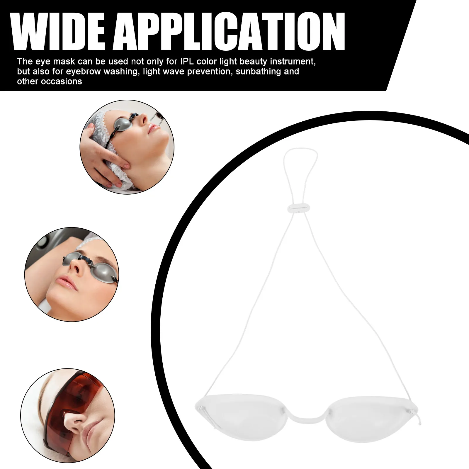 Professional Soft Eye Mask for Eyebrow Washing Hair Removal Light Protection Ergonomic Adjustable Eye Cover Beauty Care Supply
