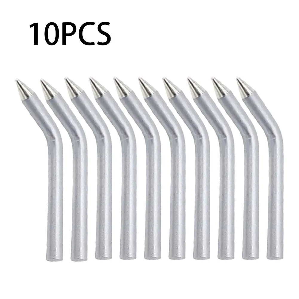 10Pcs B Type Bent Point Soldering Iron Tip External Heat Replacement Copper Core For Welding Repair Tool Accessories