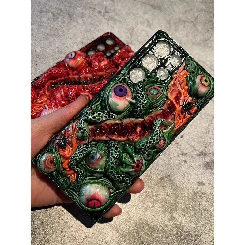 Custom 3D tentacle phone case for iPhone 17, 16, Pro Max, 15, 14, 12, Mini, 11, SE, 8 Plus, X, and XR.