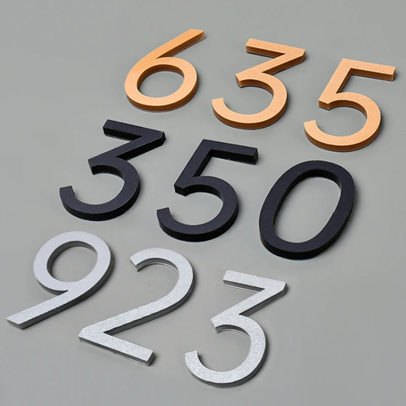 

Modern Acrylic Letters and Numbers for Hotel Door Floor Room Index Cabinet Personaly Belongings Suppor Customize Size Mark