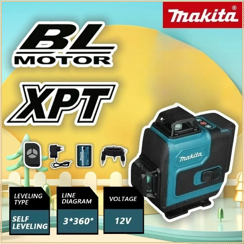 

Высокоточный 16-линейный лазерный уровень Makita с зеленым лучом, настенный, портативный, самовыравнивающийся