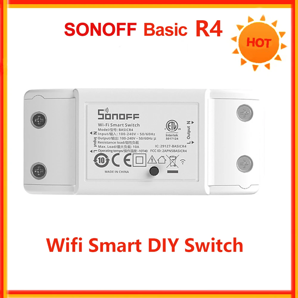 Sonoff Basic R4 Wifi Smart Switch With Magic Switch Mode Smart Home Wireless DIY Timer Switch Via eWelink APP Alexa Google Home