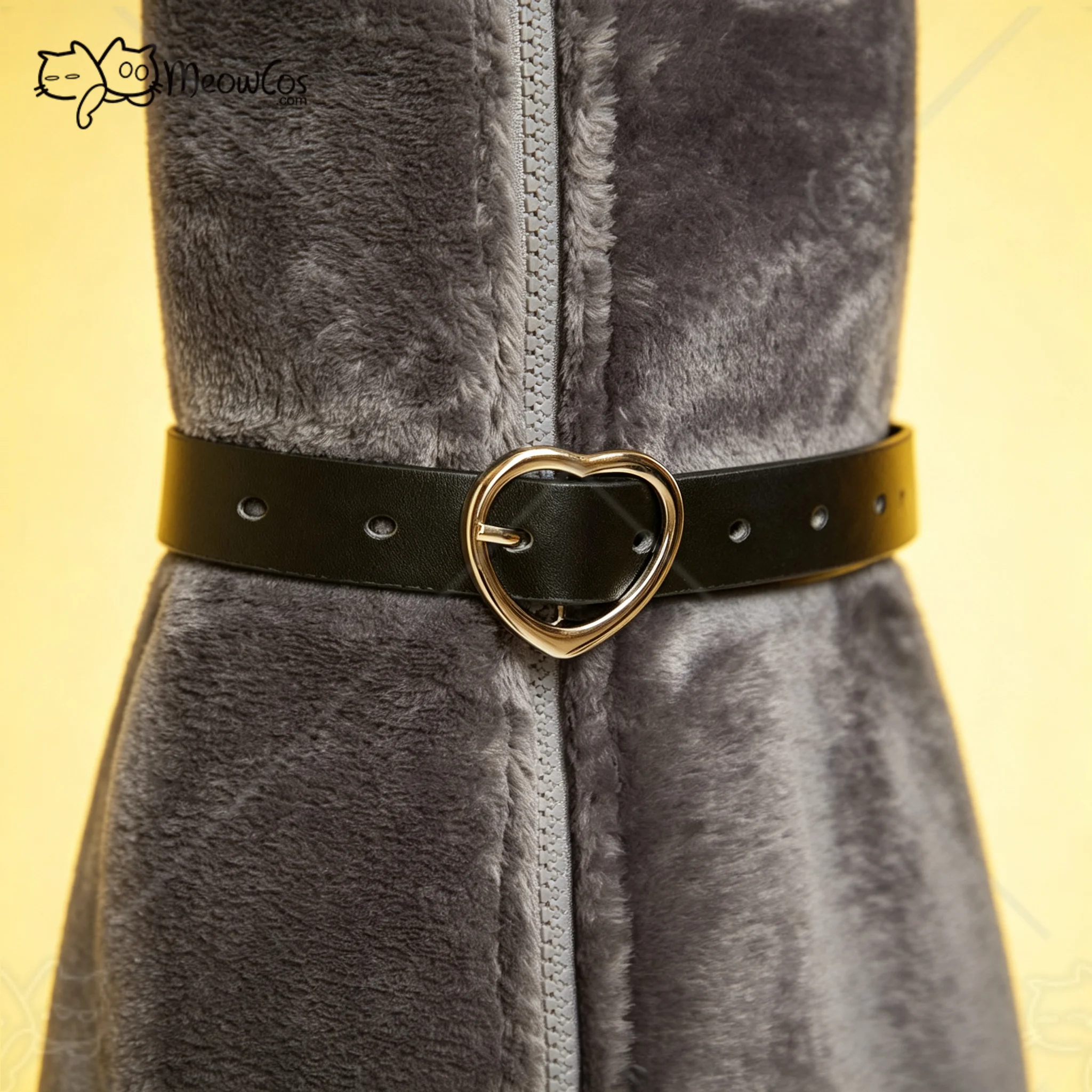 Meowcos PM Derivative Cosplay Costume Moonlight Anime Derivative Furry Hoodie Deep V Romper Bodysuit Socks with Belt and Tail view 4