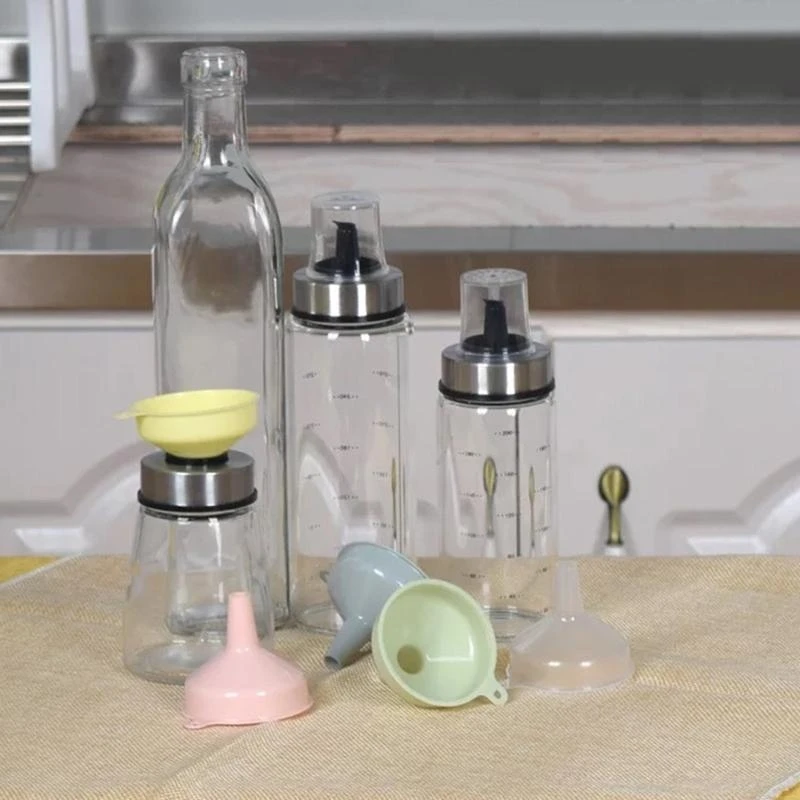 5 pièces Cuisine Entonnoir coloré en plastique liquide Entonnoir à huile Dispentier Dispeller HX6C