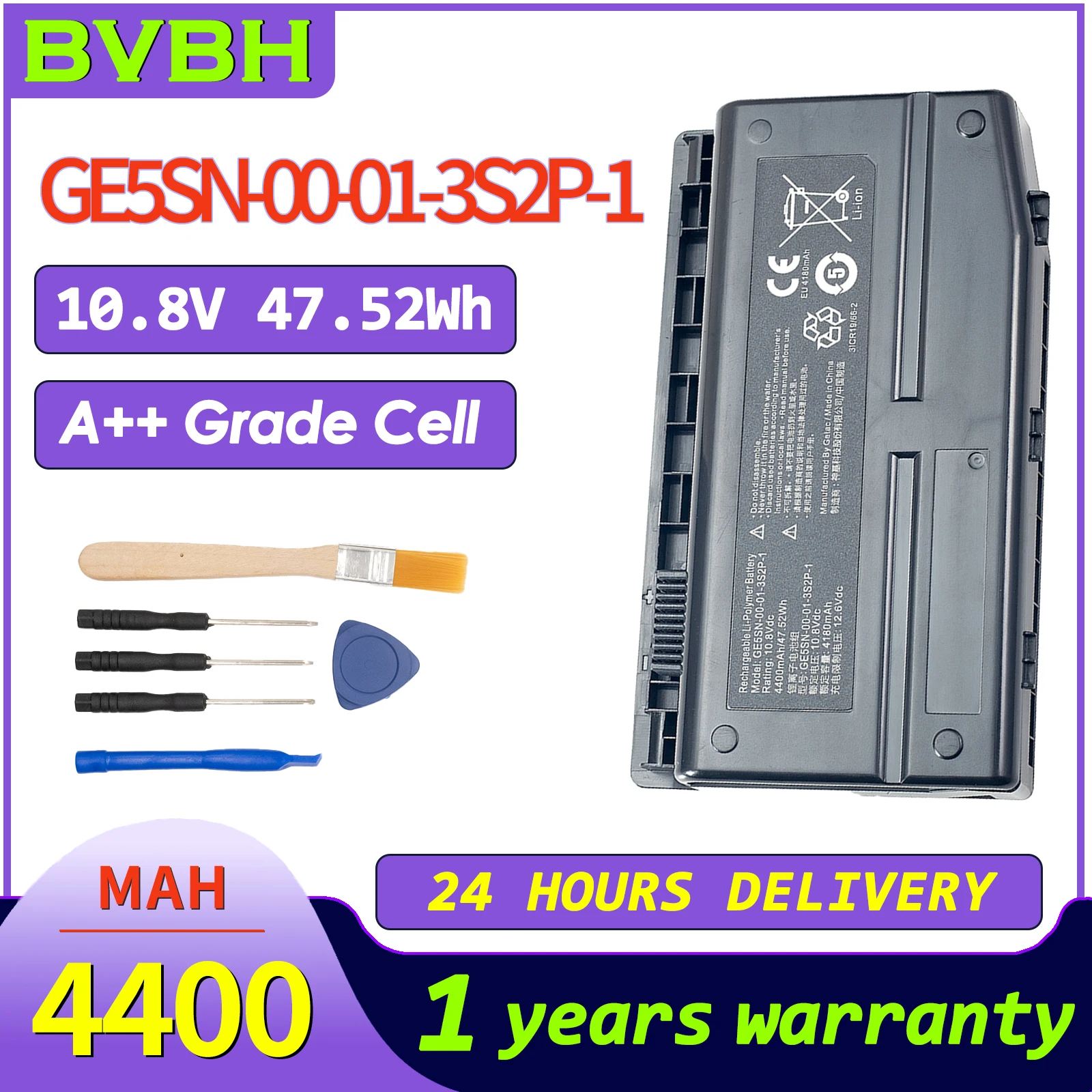 BVbh GE5SN-00-01-3S2P-1 بطارية كمبيوتر محمول جديدة لـ Hasee Shinelon أعماق البحار x7ti X7Ti-s X6TI-S 4400mah جودة بطارية قابلة للاستبدال