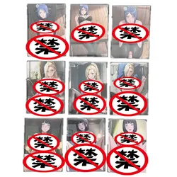 9Pcs/set Anime Naruto Akatsuki Konan Hinata Ino Homemade Heroine ACG Sexy Nude Card Hobby Game Gift Toy Collection Card