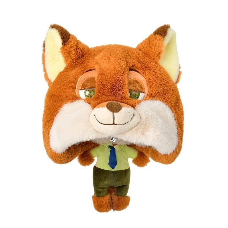 

Autumn Winter Anime Cartoon Zootopia Nick Fox Exquisite Plush Hat Cute Warm Earflap Hat Surprise Holiday Gift for Anime Fans