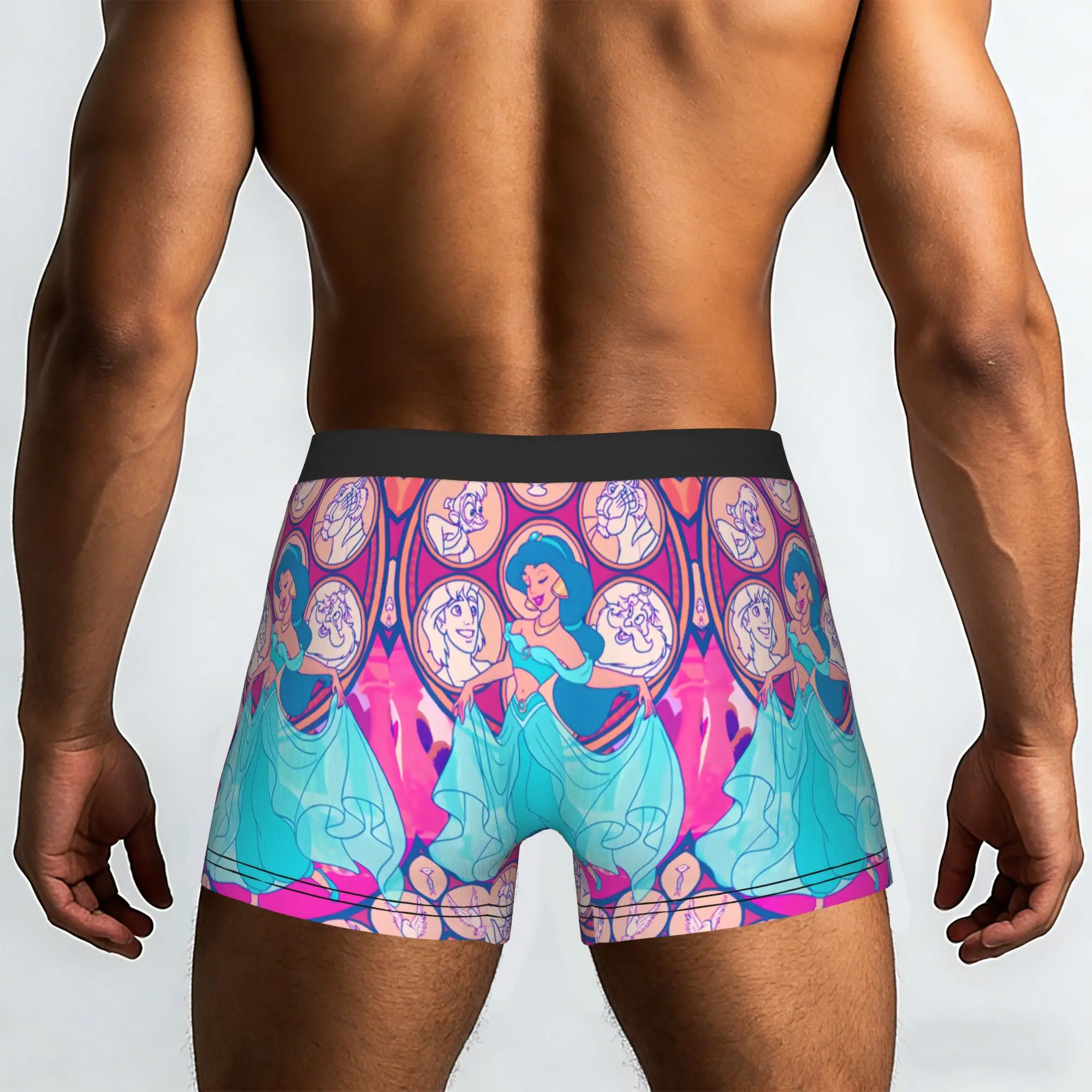 Custom Male Cool Cute Cartoon A-Aladdin Underwear  Boxer Briefs Breathable Shorts Panties Underpants