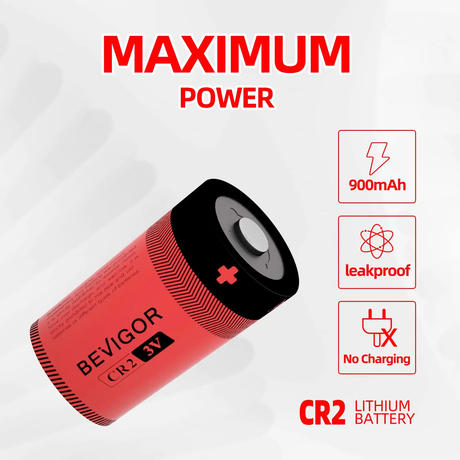 Batteria al litio bevivor CR2 confezione da 12 batterie al litio 3V 900mAh CR15H270 DLCR2 ELCR2 CR2 PTC protetta per fotocamere digitali