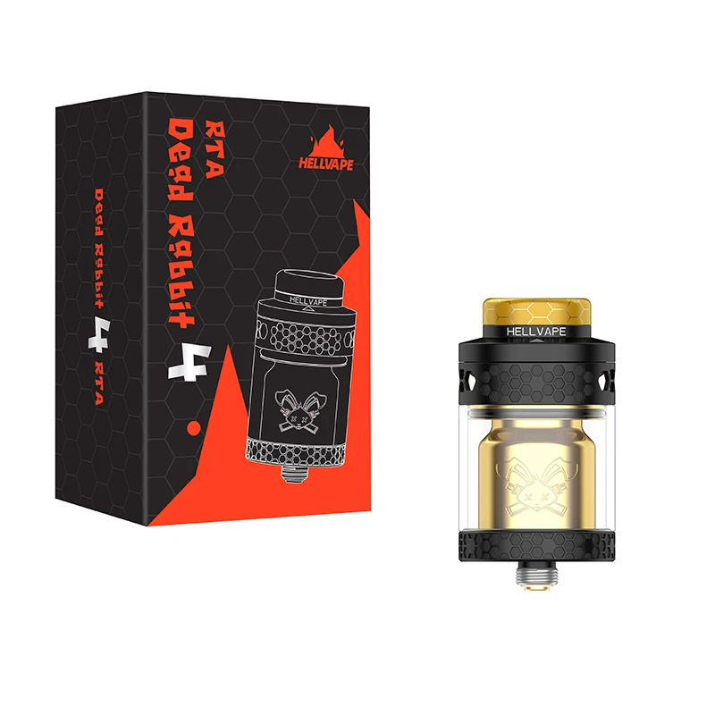 Original Hellvape Dead Rabbit 4 RTA Vape Tank 810 Drip Tip 510 Thread Dual Coil 3.5ml/5.5ml Capacity Ele Cigarette Atomizer