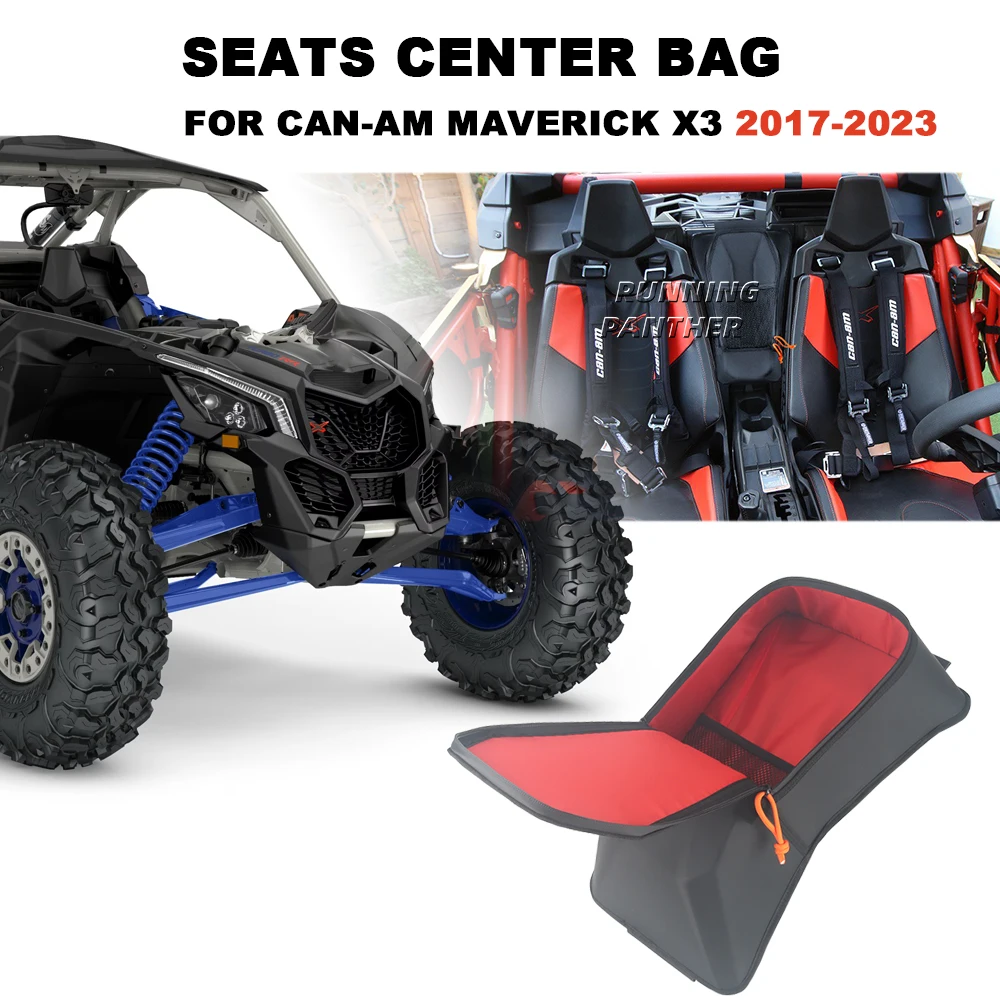 For Can-Am Maverick X3 XRS XDS Turbo R Max 2017-2023 Seat Center Shoulder Console Storage Cargo Bag Box Between Seat Storage Bag