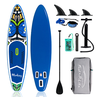 Funwater Stand Up Paddle Board Surfboard Inflatable Stand Up Paddling Board Surfing Sup Board with Accessory Max Load 330 Pounds