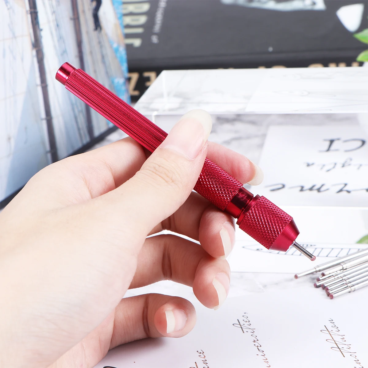 

20 Pcs Tattoo Pen Set Purple Refill Tattooing Cores Auxiliary Supplies for Makeup