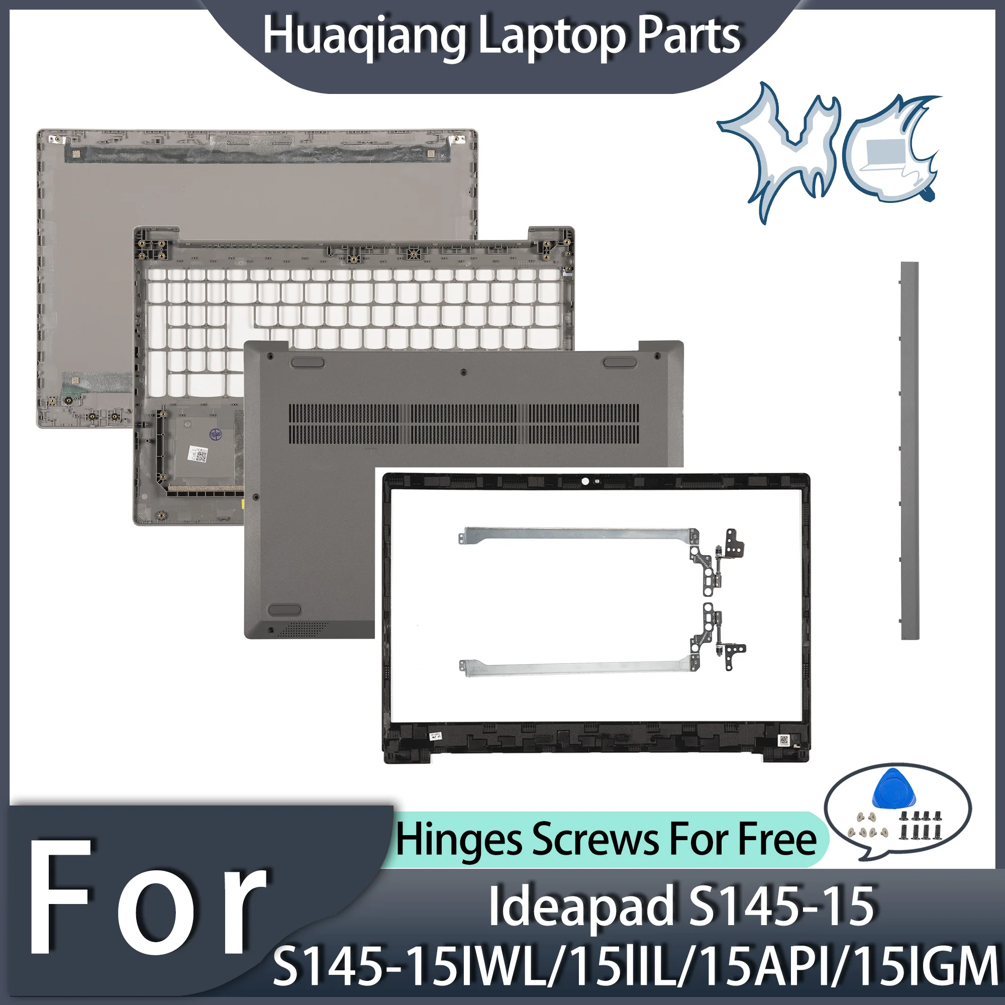 Carcasa para Laptop Ideapad S145-15IIL S145-15IWL 340C-15 S145-15 S145-15API S145-15IGM, Cubierta Trasera LCD, Bisel Inferior