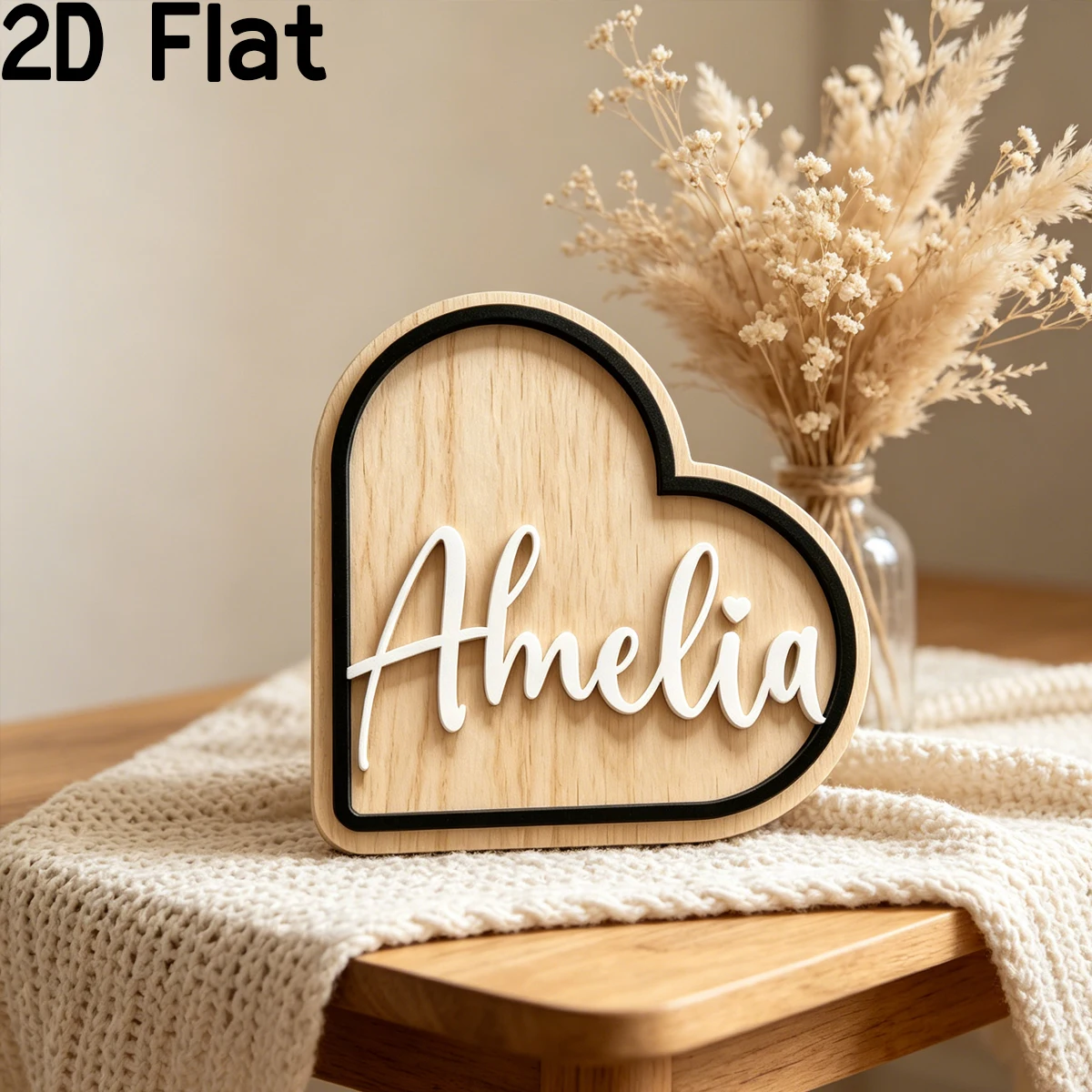 Personalized Heart Wooden Name - огляд і ціна Home Decor Names