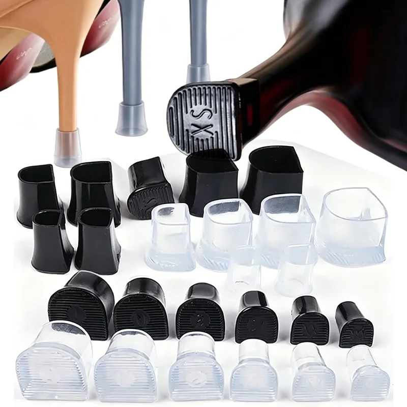 2/5/10Pairs Silicone Heel Protectors Stoppers Latin Stiletto Dancing Cover Antislip High Heeler Bridal Wedding Shoes Accessories