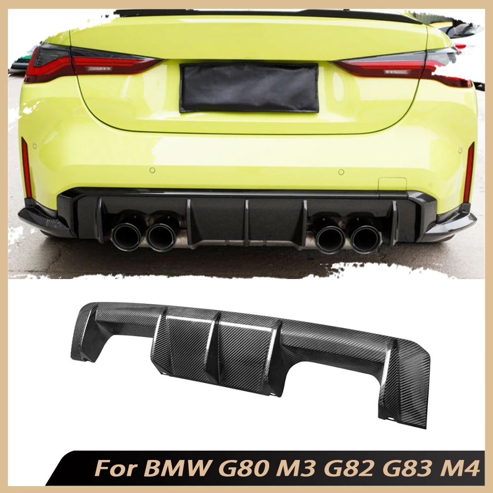 

Dry Carbon Fiber Rear Bumper Lip Diffuser Spoiler For BMW G80 M3 G82 G83 M4 2021+ ABS Car Body Kits Accessories