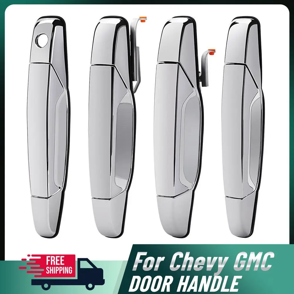 

4X хромированный комплект внешних дверных ручек для Chevy 07-13 TahGMC Yukon Sierra Denali