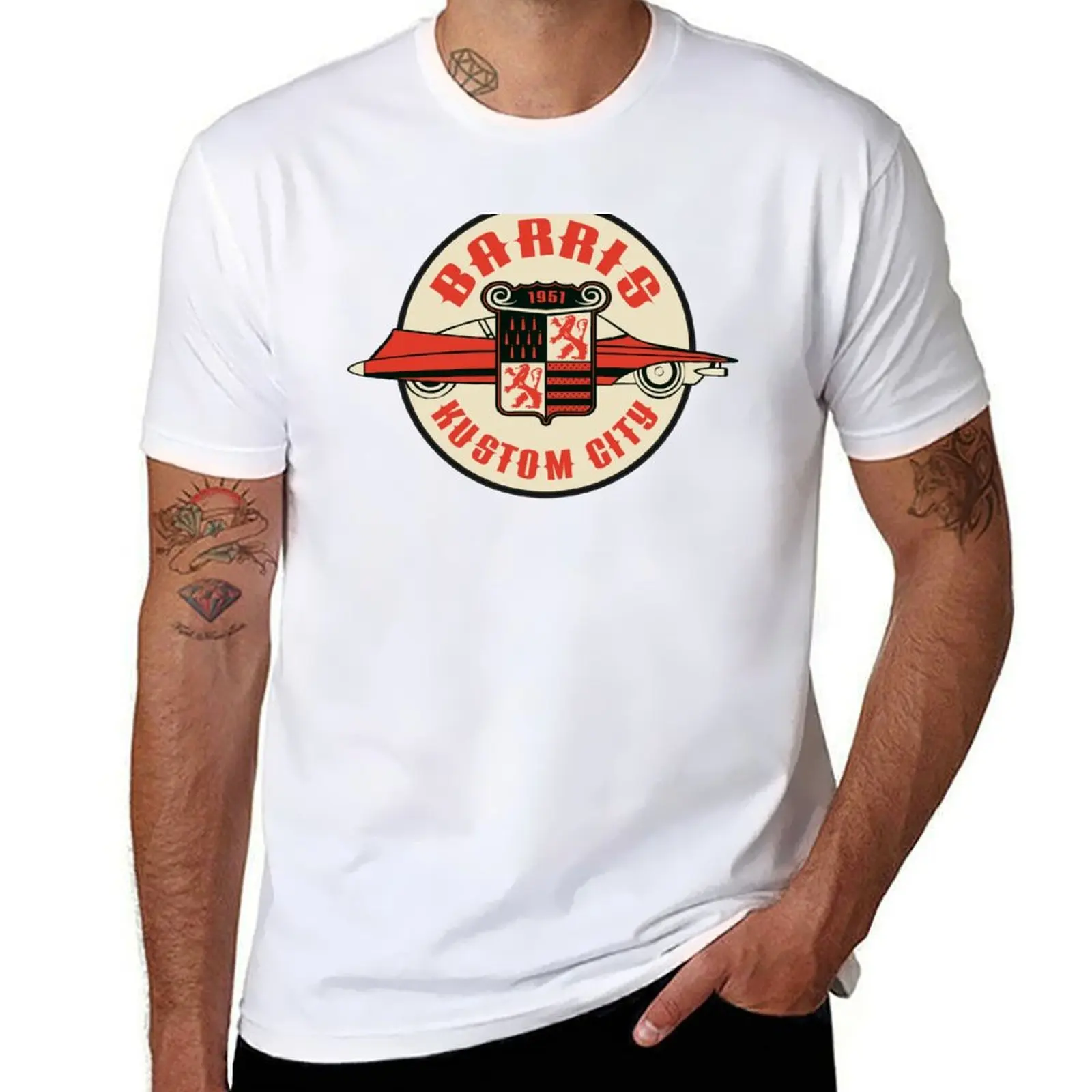 Barris Kustom City Logo T-shirt aesthetic clothes tops fruit of the loom mens t shirts