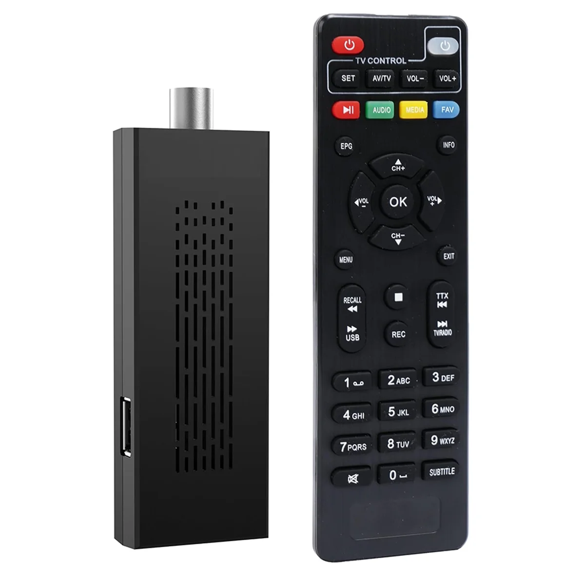 A62T-Digital Converter Box,Newest DVB-T2 H.265 TV Tuner Hidden Behind TV,TV Recording&Playback,TV Tuner+1080P/AV Output EU Plug