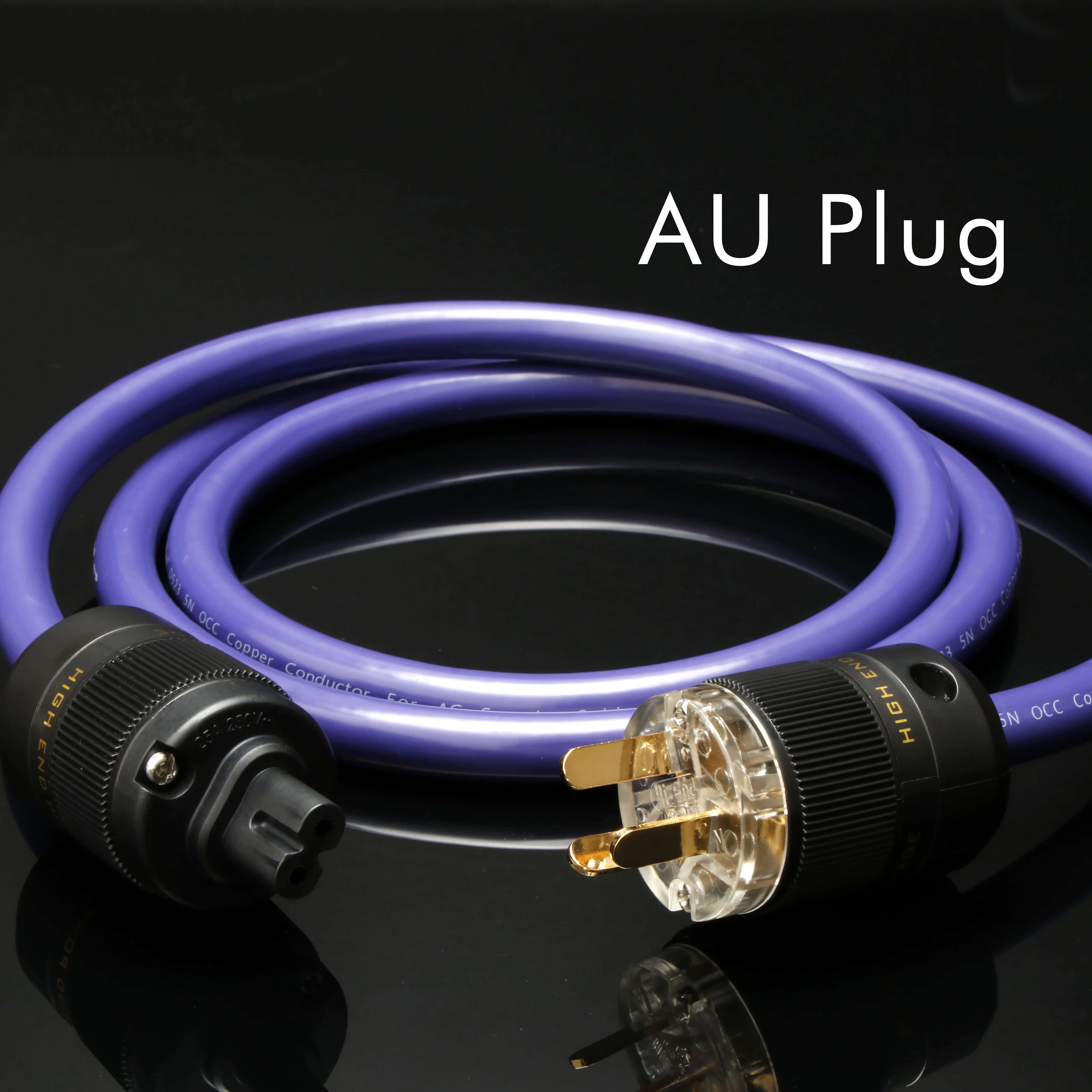 Kabel zasilający Hifi z miedzi monokrystalicznej, miedź OCC, przewód zasilający EU/US, kabel audiofilski C7 w kształcie ósemki, przedłużacz audio. — zdjęcie produktu 6