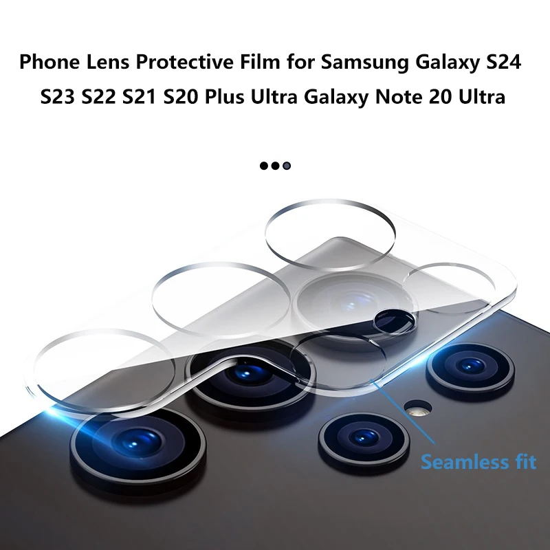 2 buah pelindung lensa kamera kaca Ultra Plus penutup penuh 3D bening satu bagian Film pelindung lensa untuk Galaxy Note20 Ultra