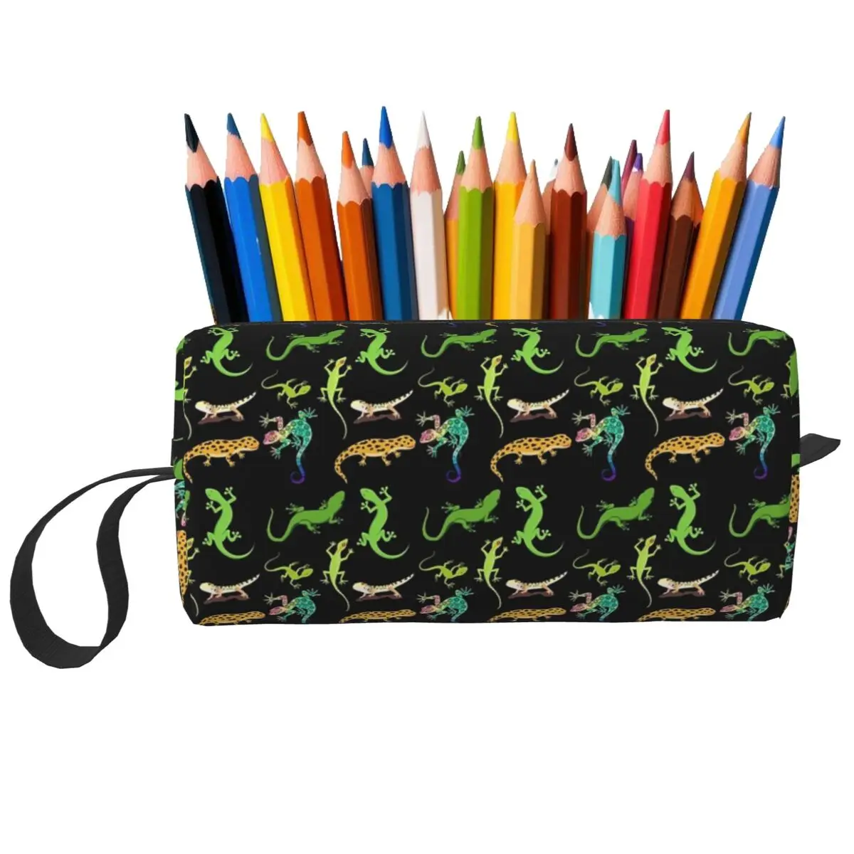 

Gecko-Лучший подарок для любителей геккона, пенал для мальчиков и девочек, школьная коробка для ручек, сумка-карандаш, канцелярские принадлежности, дорожная женская косметичка