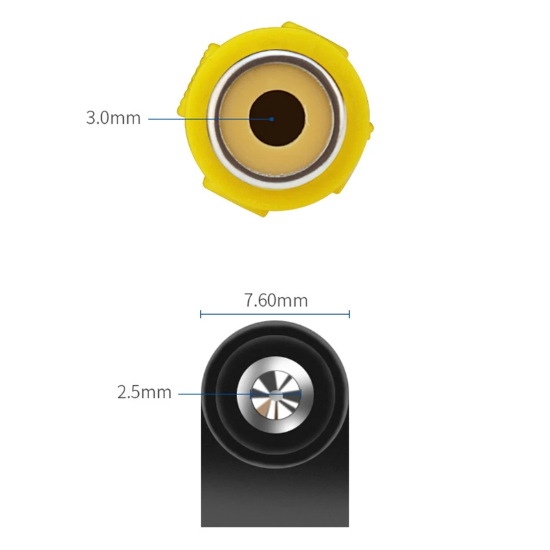 Car GPS Video Cable 4 Sections Jack 2.5mm Plug to RCA Female Stereo Adatper Navigation Rear View Parking Camera AV Convert Wire