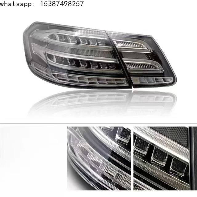 For Red LED Tail Light Assembly for Mercedes-Benz E-Class W212 2010-2013 Brake Lamp Outer/Inner 4-Piece Set