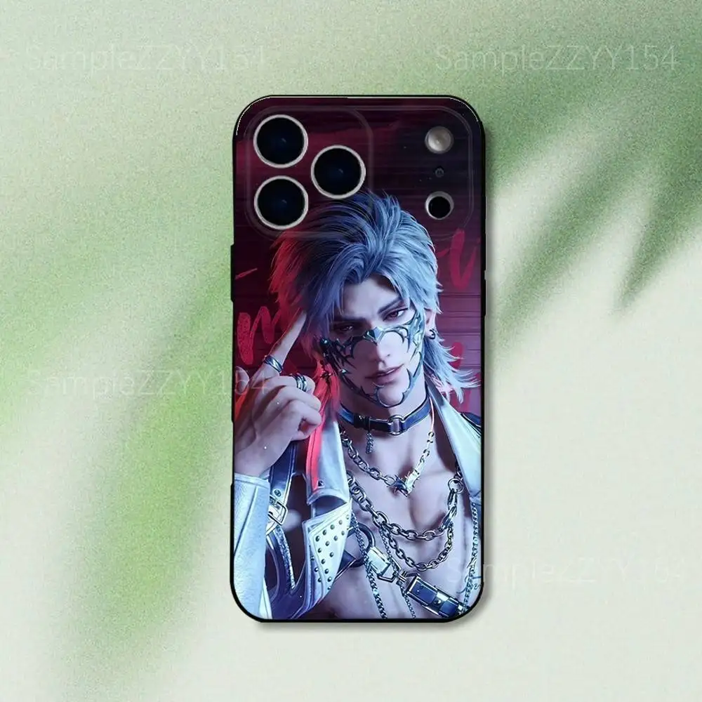 러브 앤 딥스페이스 실루스 폰 케이스 (아이폰 17, 16, 15, 14, 13, 12, Pro, Max, Plus, E, SE4, Air, Mini) 블랙 소프트 펀다